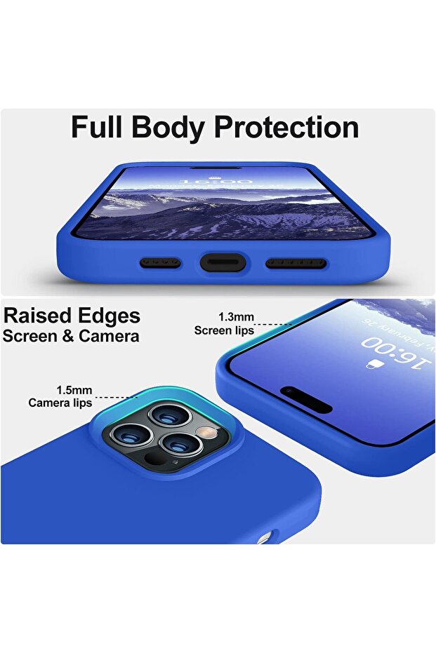 iPhone 13 Pro Max Uyumlu Dayanıklı Astar Yumuşak Logolu Lansman Silikon İçi Kadife Telefon Kılıfı - 3