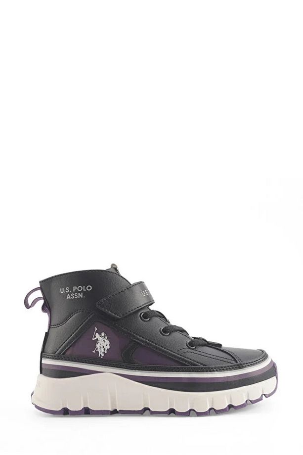 U.S. Polo Assn. Keltes 4 Pr Phlon Hafif Taban Cırtlı Bilekli Çocuk Spor Ayakkabı SİYAH - 1