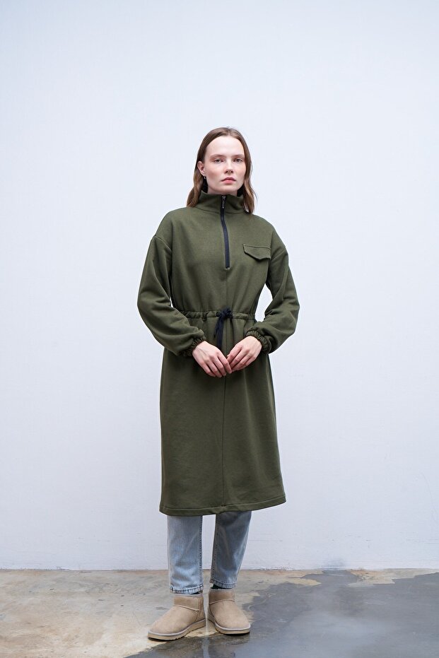 Tünelli Sweatshirt Yeşil - 4