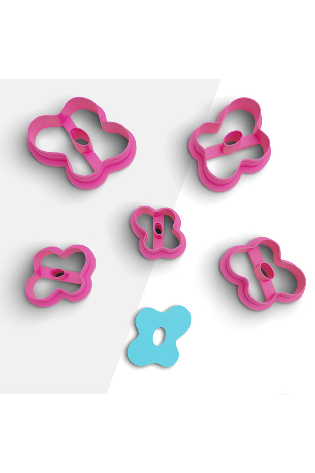Organic Flower Shaped Polymer Clay Mold, Earring Mold, Jewelry Mold, Clay Cutter, 5 Sizes, No: 863