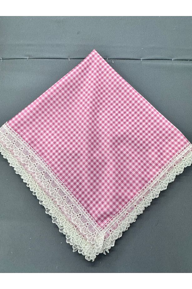 Leke Tutmaz 155X155cm Kenarı Gipürlü Dertsiz Kumaş Sofra Bezi Masa Örtüsü Piknik Örtüsü - 5