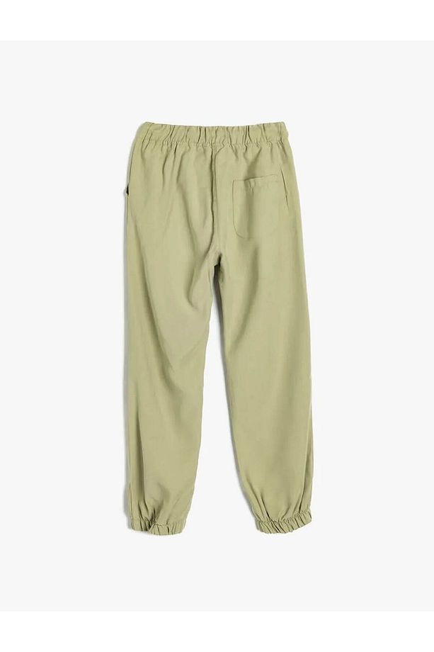 Jogger Pantolon Cep Detaylı Viskon Kumaş - 2