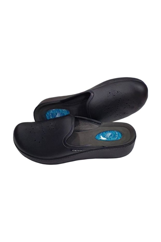 9932-8 Women's House Slippers Shoes 01206Black