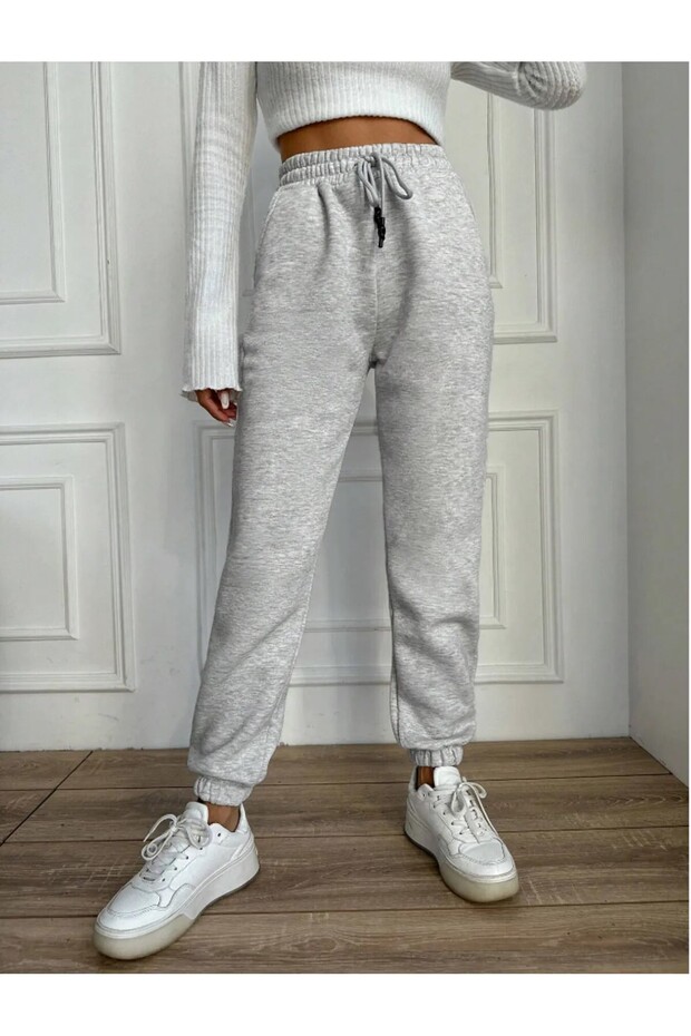 بنطال رياضي مطاطي ذو خيطين - 3