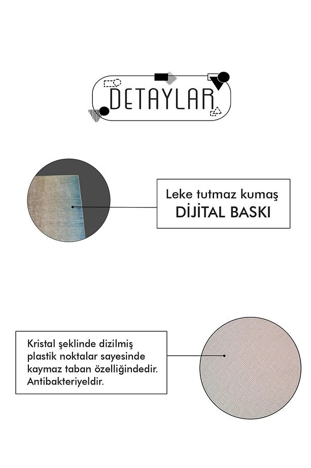 Karışık Vizon Desenli Dijital Baskı Salon,Koridor,Mutfak,Balkon,Ofis Halısı - 6