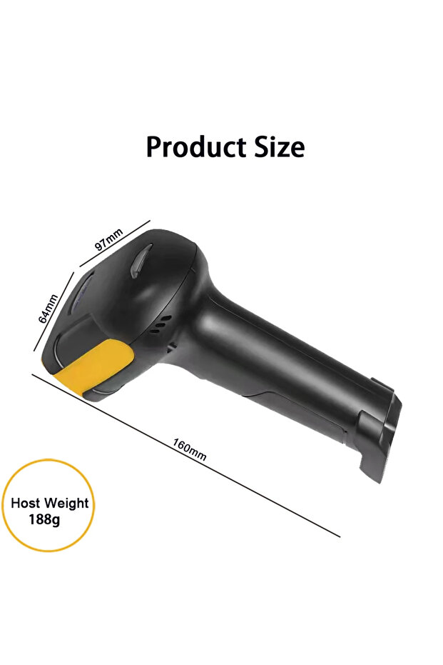1d  2d Wired Code Scanner or  Wireless Handheld qr Reader or Bluetooth Barcode Scanner Portable R... - 6
