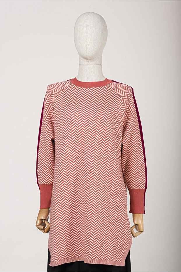 6867 Nar Çiçeği Triko Tunik - 5