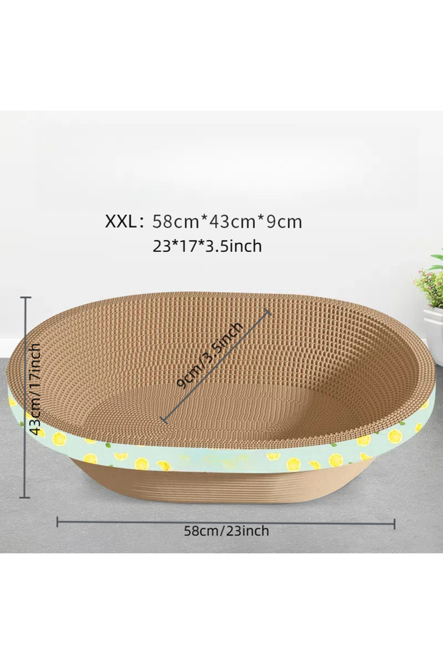 Cardboard Cat Scratchers Round Shape Scratching Bed Scratch Lounge for kitten play scratch - 1