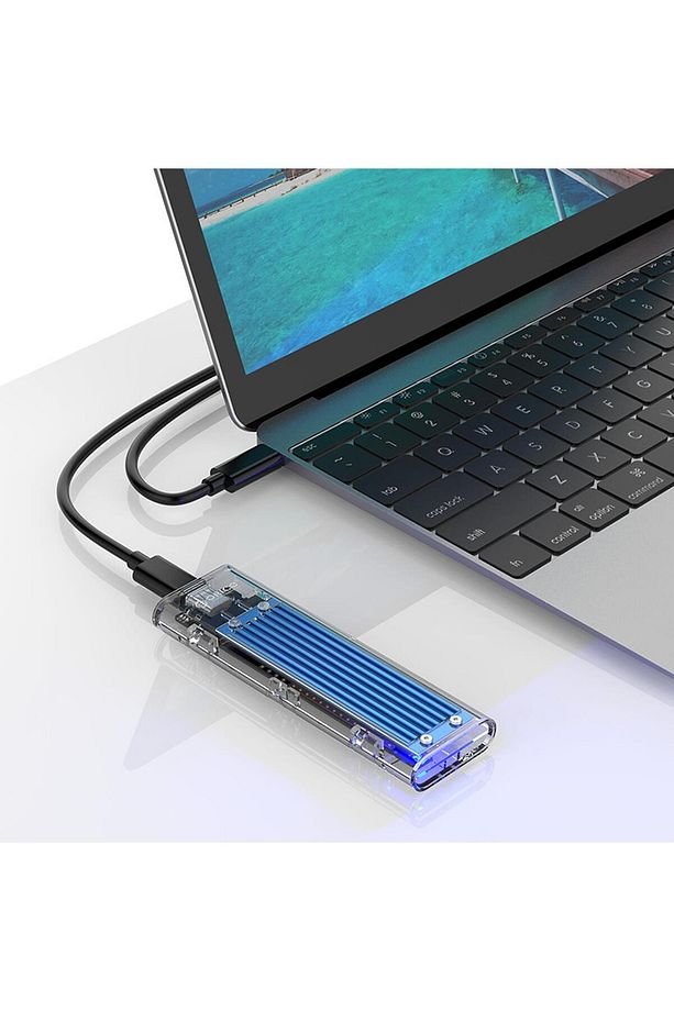 Usb 3.1 Gen2 Type-c 10gbps M.2 Nvme Ssd Disk Kutusu Mavi - 3