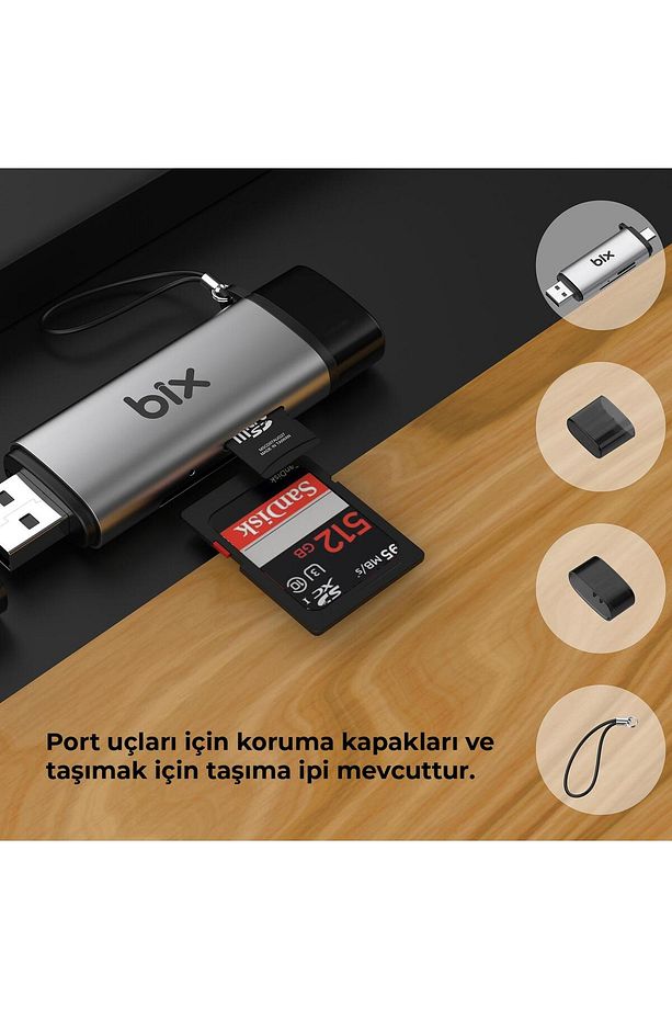 Adp-11 Type-c Ve Usb 3.2 Sd Ve Micro Sd Otg Hafıza Kartı Okuyucu - 7