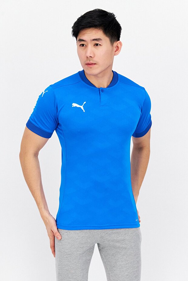 Men Sportswear Fit Brand Logo Training T-Shirt, Blue