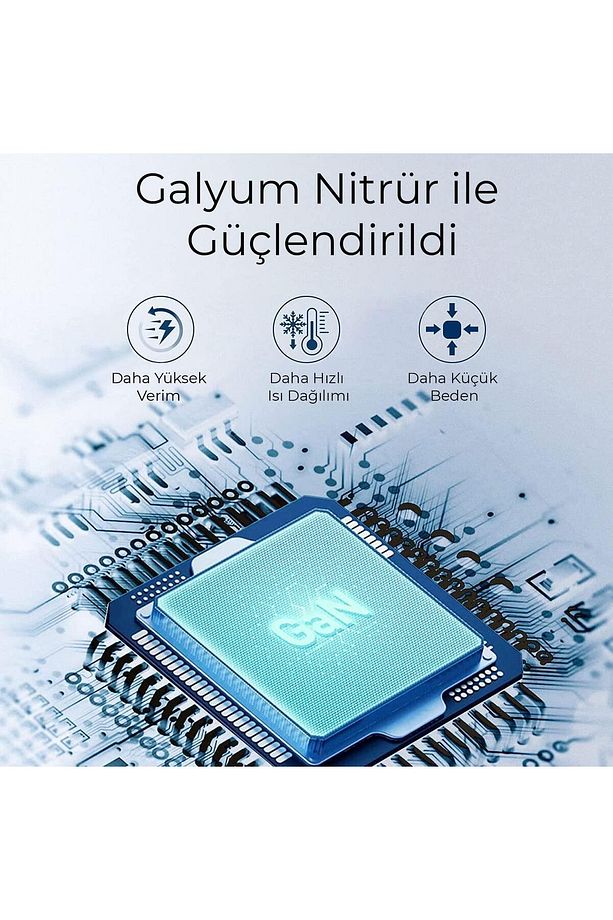65w Gan Usb Type-c Qc 4.0 Pd 3 Portlu Hızlı Şarj Cihazı Siyah - 5