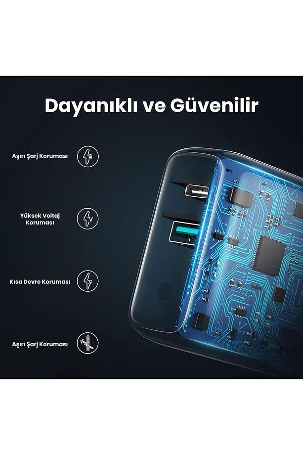 38w Çift Portlu Usb-a Ve Type-c Pd Qc Hızlı Şarj Cihazı Beyaz - 4