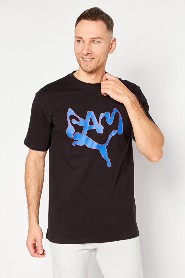 Men Sportswear Fit Short Sleeves Running T-Shirt, Black Combo