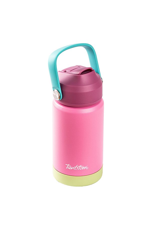 025-01-TUTAMAÇLI PEMBE PASLANMAZ ÇELİK PİPETLİ TERMOS 350ML - 1