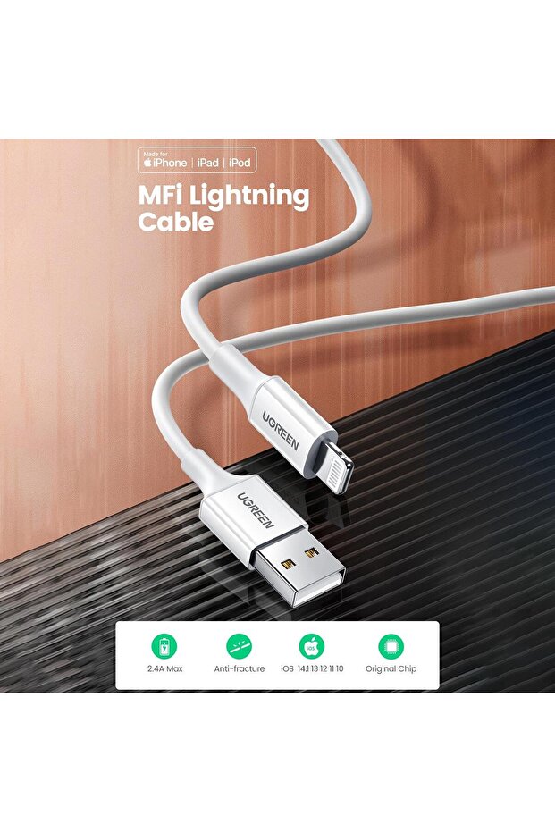 İphone Lightning 2.4a Data Ve Şarj Kablosu Siyah 2 Metre - 5