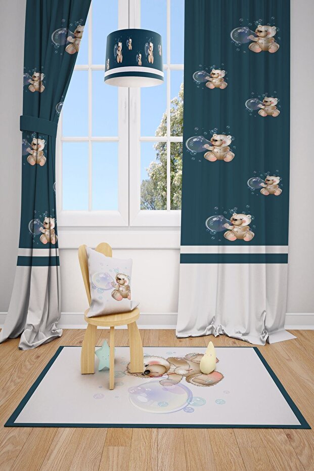 Kids Children Baby Room Backdrop Curtain, 2 Panels, Mkt 145