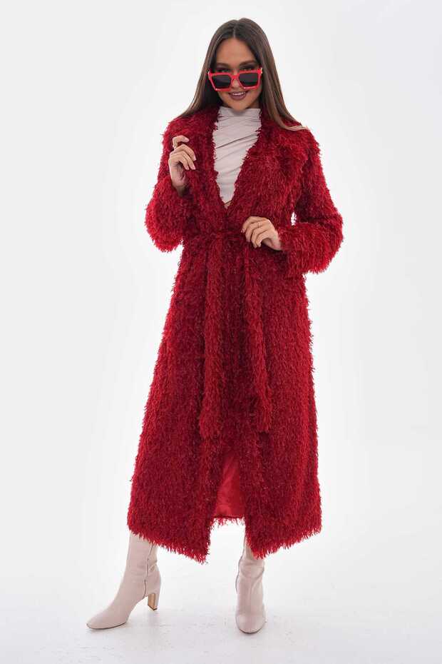 معطف طويل من ريش الطيور - 5