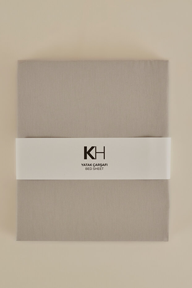 Gray Double Basic 100% Cotton Bed Sheet - 1