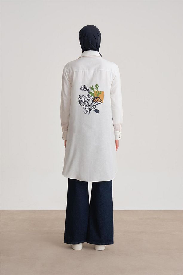 Desenli Tunik Ort4371 Camel - 6