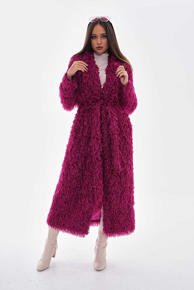 معطف طويل من ريش الطيور - 2