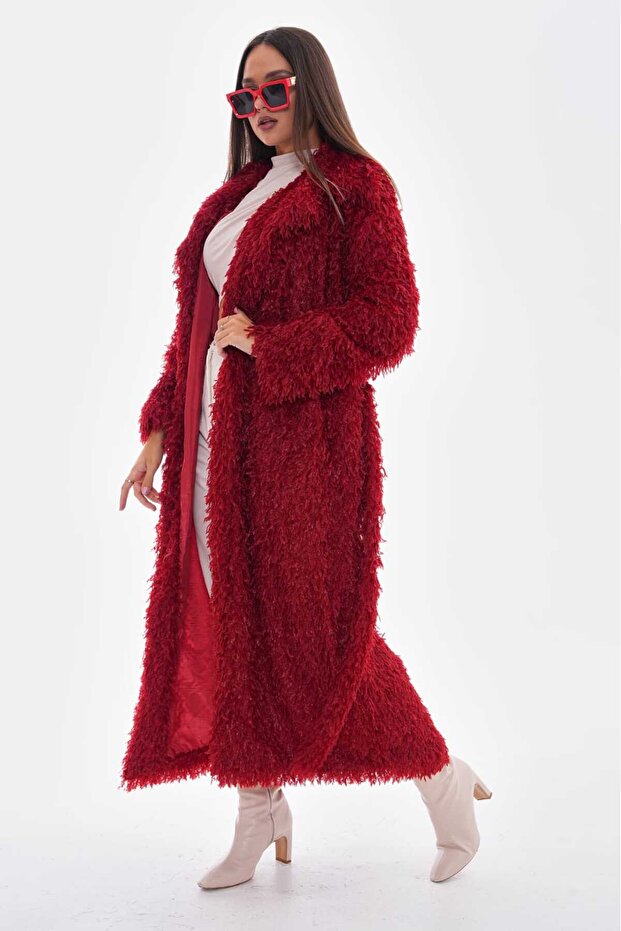 معطف طويل من ريش الطيور - 2