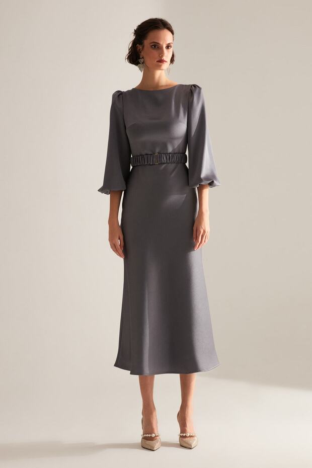 Heleny speciální design šedé zásnubní šaty - 5