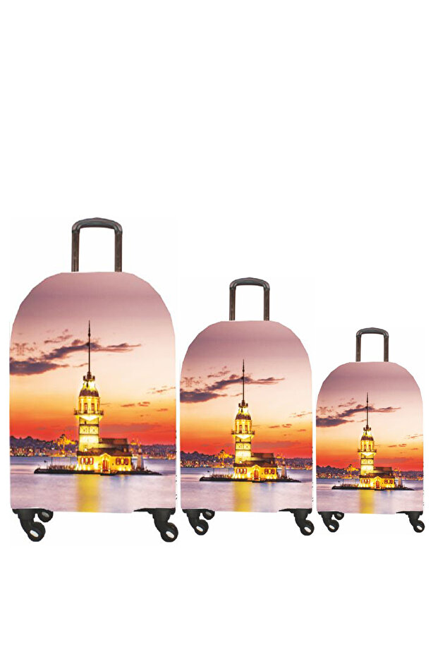 My Saraciye Suitcase Cover, Luggage Cover Set (Large, Medium, Cabin Size), My 34 Maiden's Tower