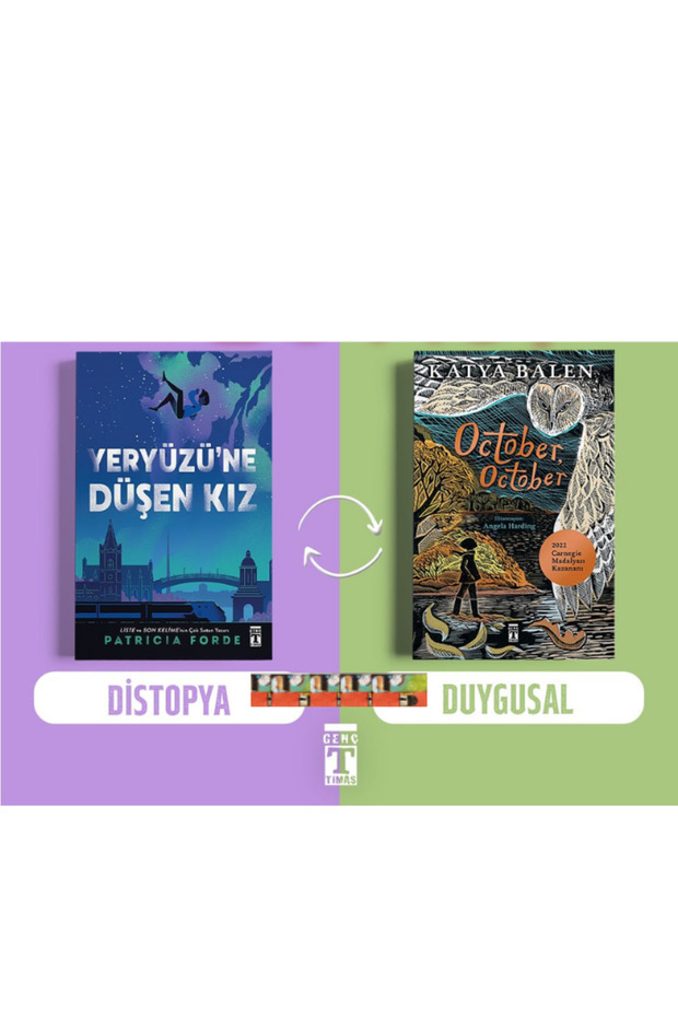6.7.8.Sınıf -October October, Yeryüzüne Düşen Kız 2 kitap - 4