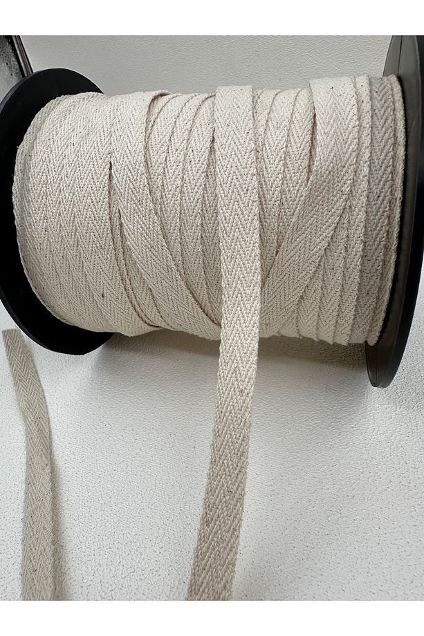 1.5 cm balıksırtı şerit-5 metre-ekru-kalın - 3