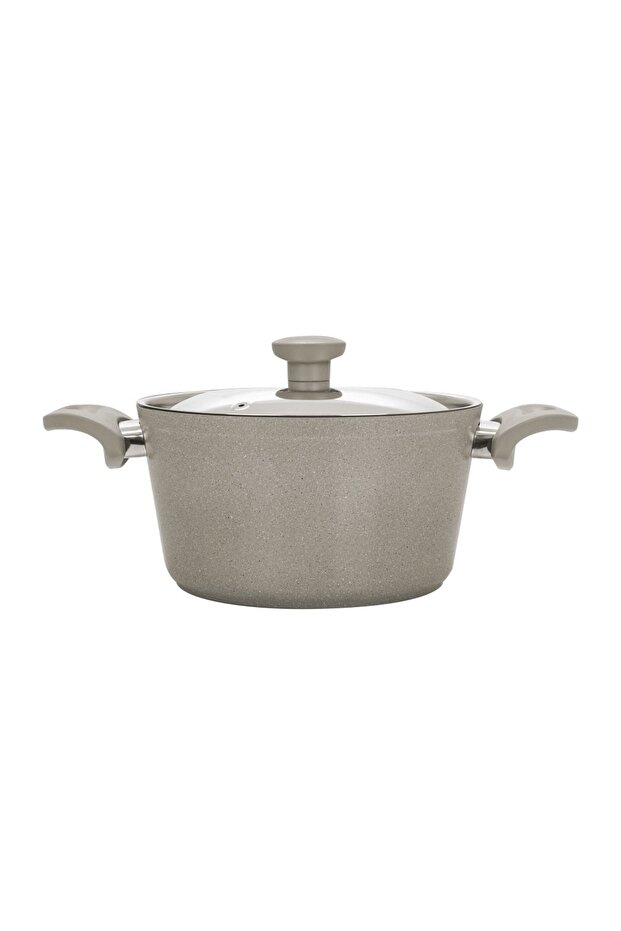Mister Cook Granite Cookware Pot - 24 Cm With Scratch-resistant Korean Coating