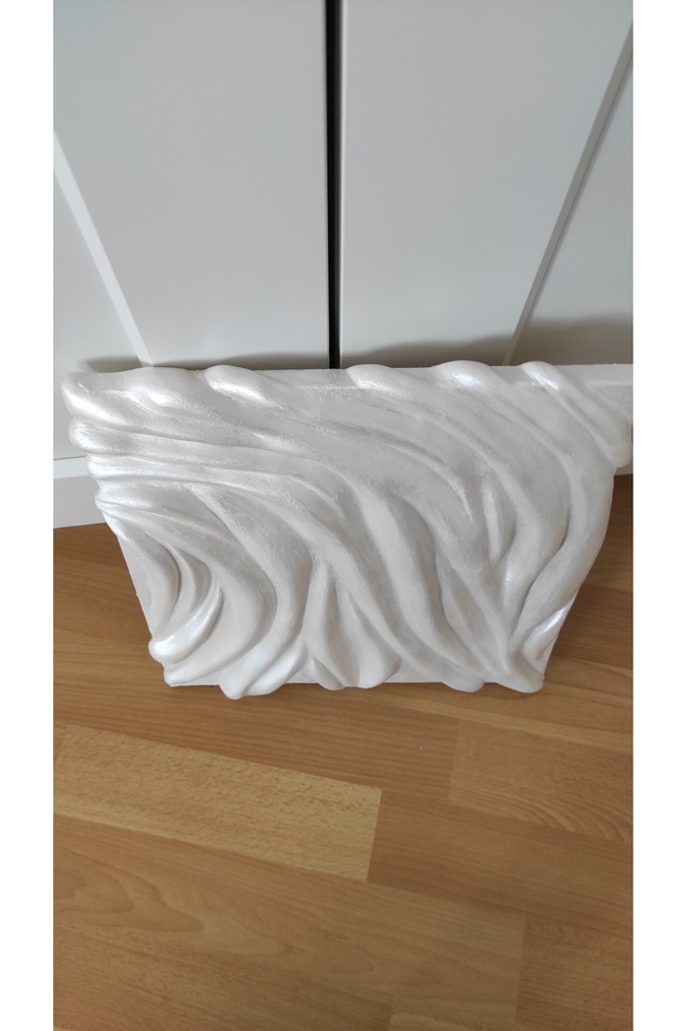 Pearl El Yapımı Duvar Heykeli 3D Tablo Plaster Texture Art - 6