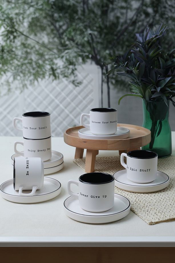 Motto Stackable Çay Takımı 12 Parça 6 Kişilik - 4