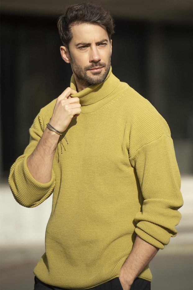 Men's Turtleneck Thessaloniki Knitted Sports Knitwear Sweater 21w318