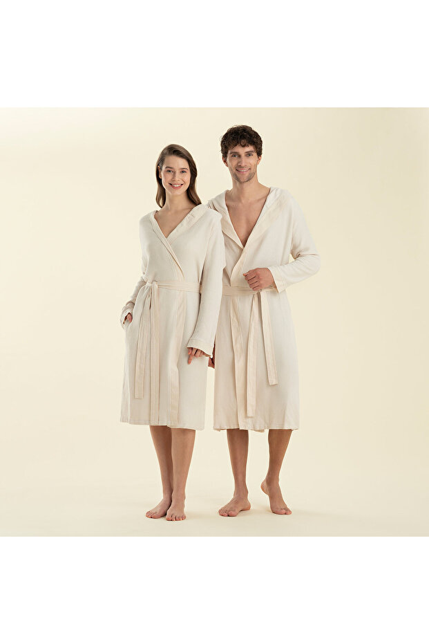 Carra Bathrobe Beige - 1