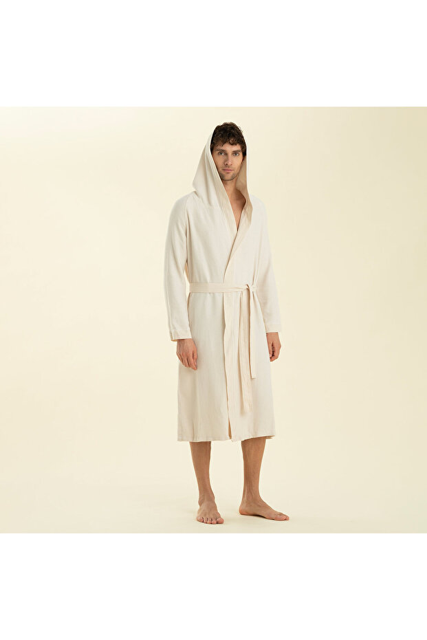 Carra Bathrobe Beige - 4