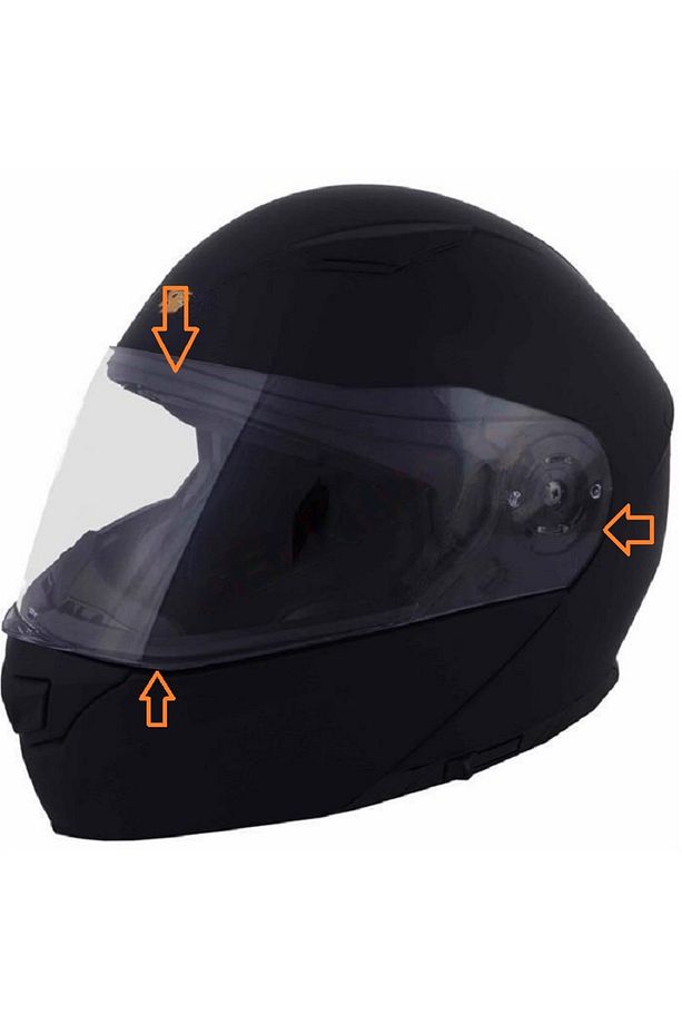 AR1 R-950 ÇENE AÇILIR VİZÖRLÜ KASK CAMI - 2