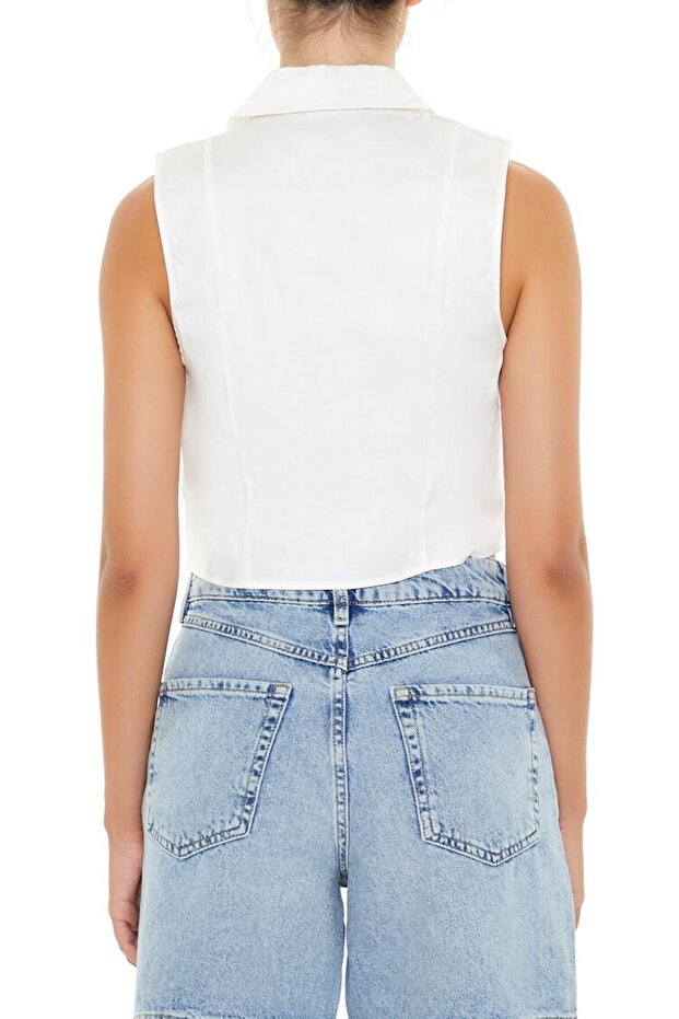 Fiyonklu Önü Açık Bluz - 5