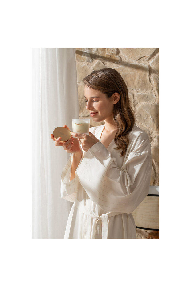 Corda Dressing Gown Ecru - 2