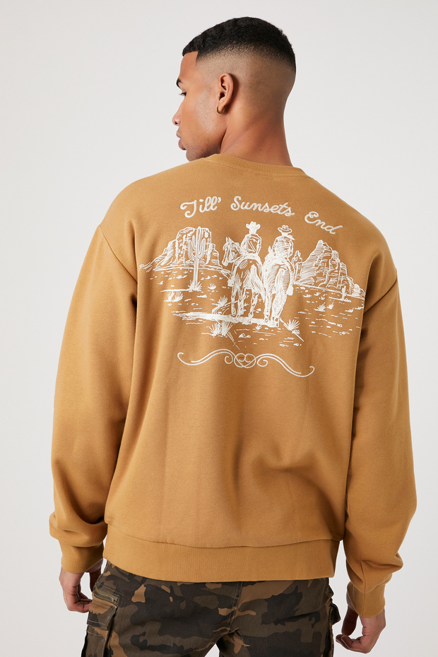 Till Sunsets End Grafikli Örme Sweatshirt - 4