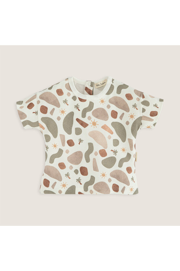 Joyful Baskılı Tshirt Ekru - 1