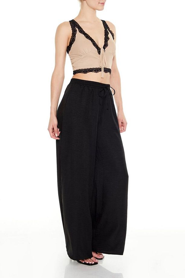 Drawstring Wide-Leg Pantolon - 5