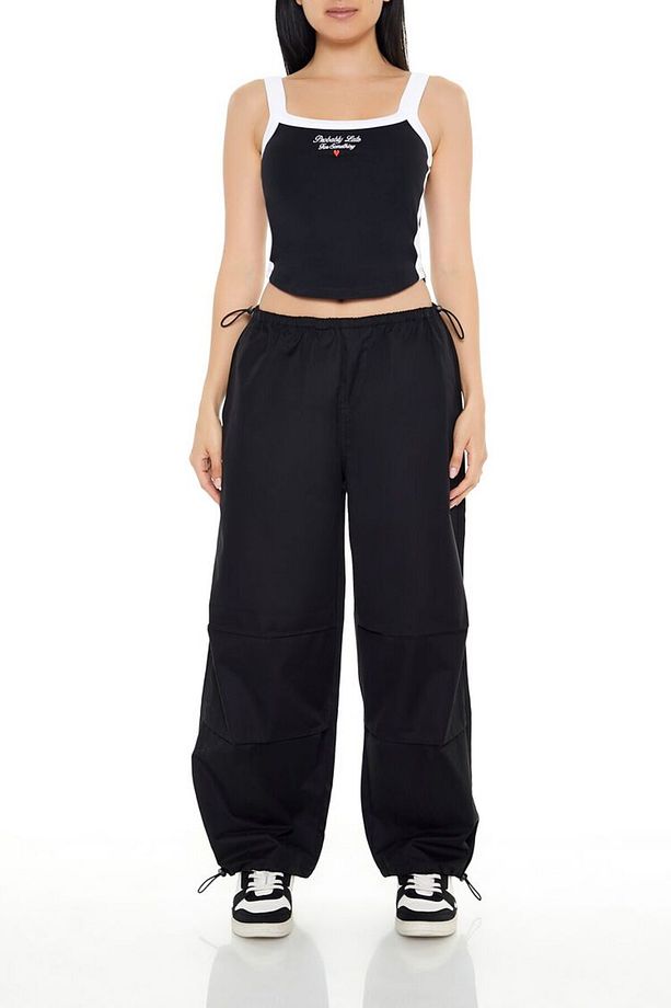 Toggle Drawstring Paraşüt Pantolon - 2