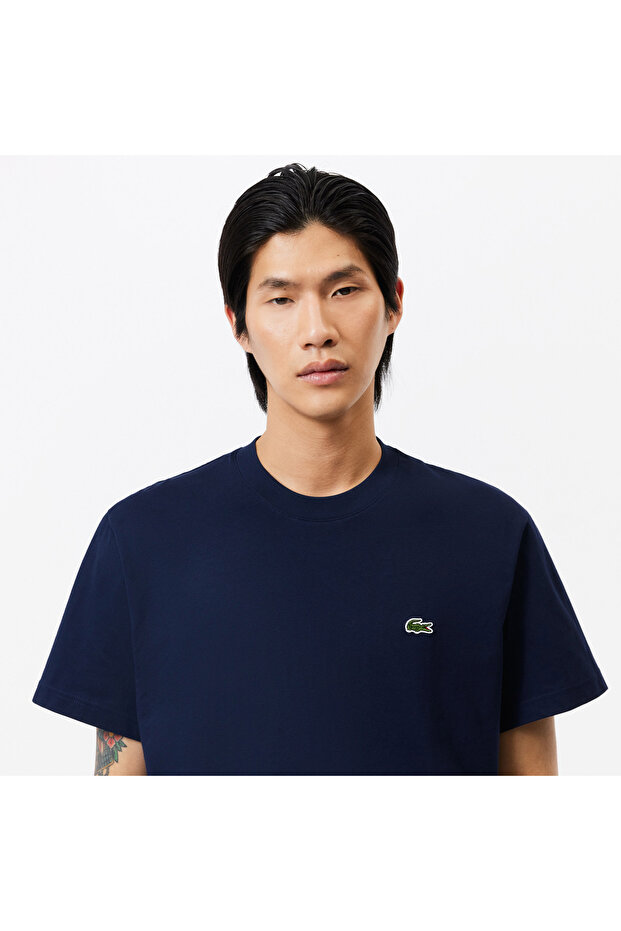 Erkek Classic Fit Bisiklet Yaka Lacivert T-shirt - 2