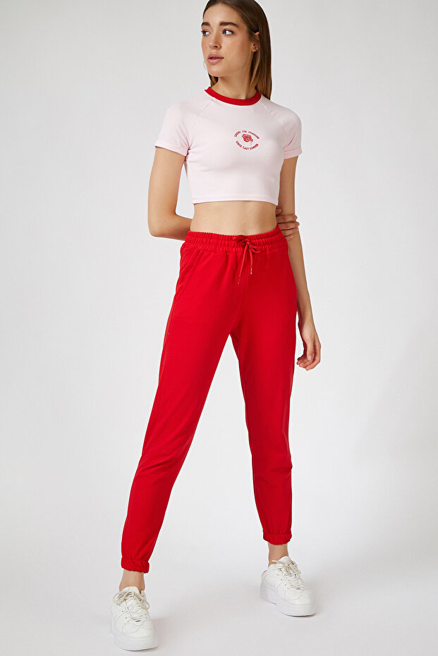 Pockets Sweatpants Red Lcr0008