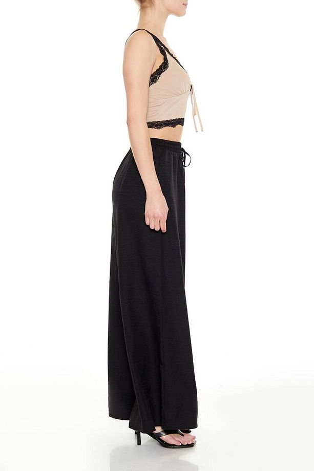 Drawstring Wide-Leg Pantolon - 4