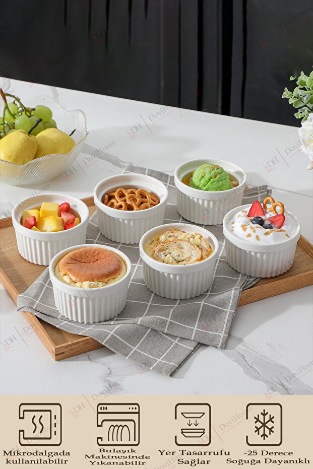 Set of 6 Souffle and Cake Oven Containers