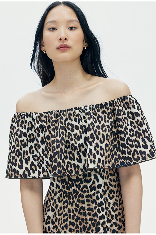 Omuzları Açık Elbise - 2