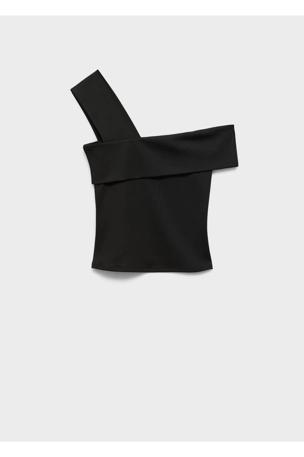 Geniş Askılı Asimetrik Bluz - 3