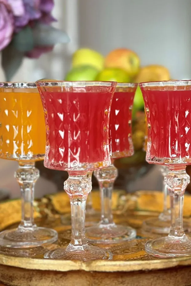 Kadeh, 6'lı, Ayaklı Cam Bardak, Kahve Yanı Su Bardağı, 140 ml - 4